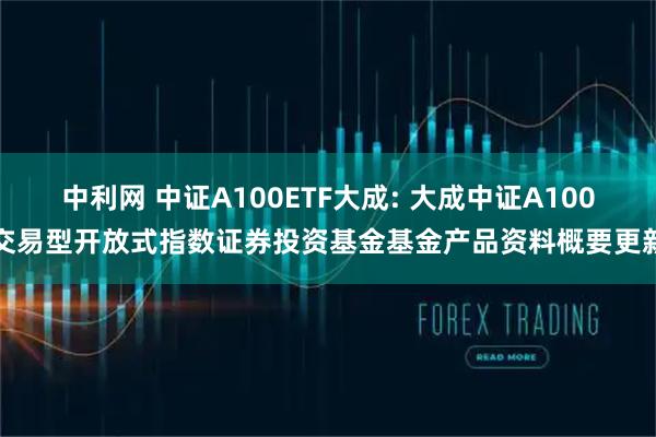 中利网 中证A100ETF大成: 大成中证A100交易型开放式指数证券投资基金基金产品资料概要更新