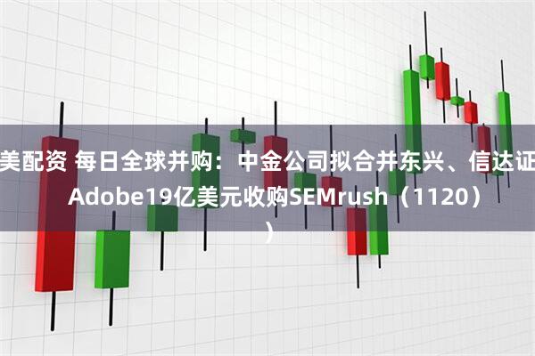 美美配资 每日全球并购：中金公司拟合并东兴、信达证券  Adobe19亿美元收购SEMrush（1120）